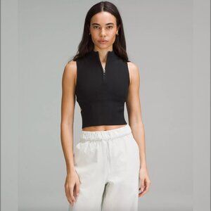 Lululemon Open Back Half-Zip Sweater in Black